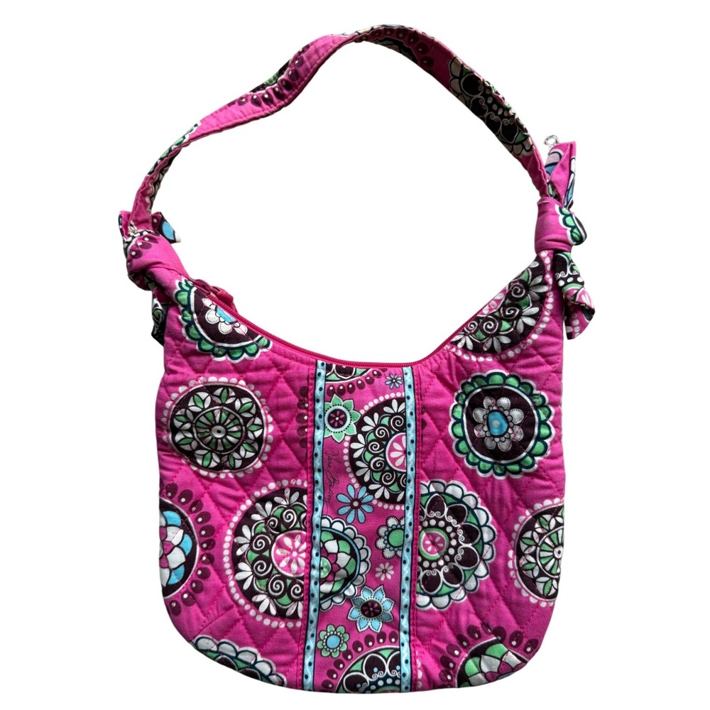 Vera Bradley Quilted Pink Cupcake Medallion Pattern‎ Tote Small Shoulder Bag